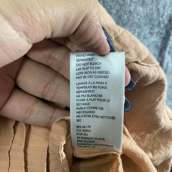 Cleobella Maxi Dress Small Tan Button-Up Short Sleeve Shirtdress Revolve - Picture 14 of 15